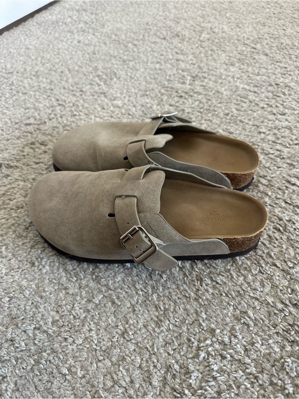 Universal Thread Suede Buckle Slide Mules in Taupe - Picture 4 of 5
